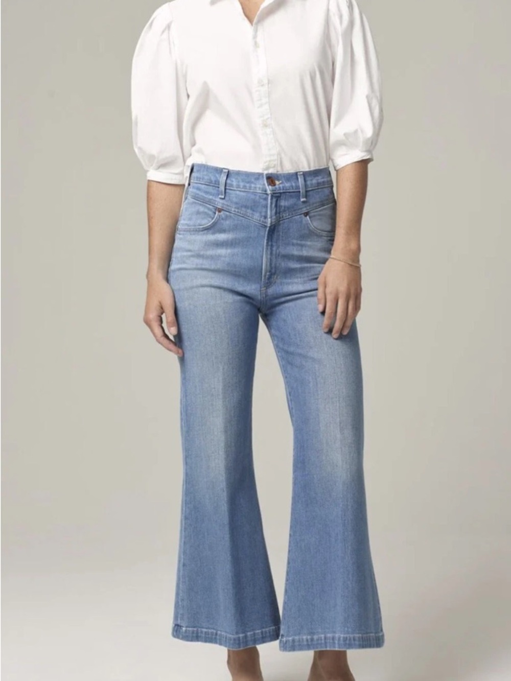 Citizens Of Humanity Light Blue High-Rise Flare Jeans